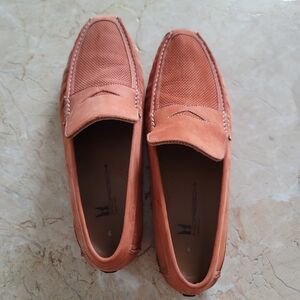 Moreschi Men's Terracotta Suede Slip-On Driving Loafers. Worn Twice. US Size 10.